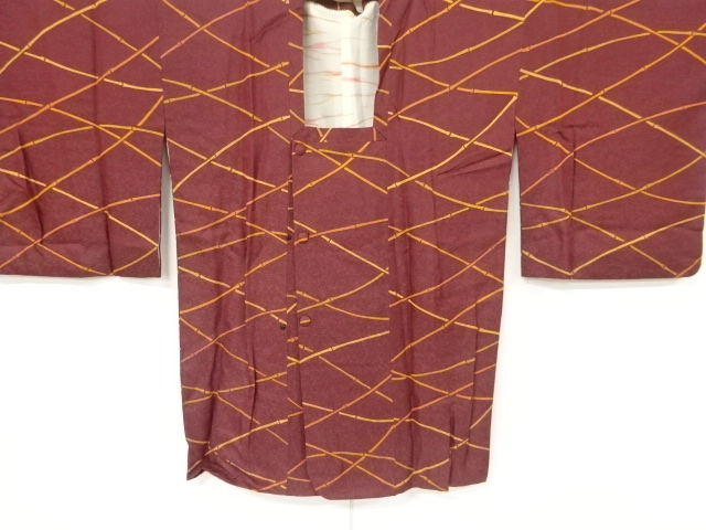 JAPANESE KIMONO / VINTAGE MICHIYUKI COAT / SILK / BAMBOO